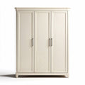Three-door storage cabinet in cream finish 180 x 120 x 50cm made of durable wood