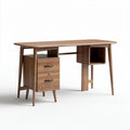 Wooden desk with two drawers and open storage space 150 x 70 x 75cm