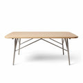 Wooden dining table with metal legs 120 x 80 x 75cm for indoor use