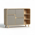 Bamboo storage cabinet with six compartments and minimalist design 100 x 40 x 80cm