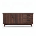 Wooden sideboard for living room storage in walnut finish 150 x 40 x 70cm