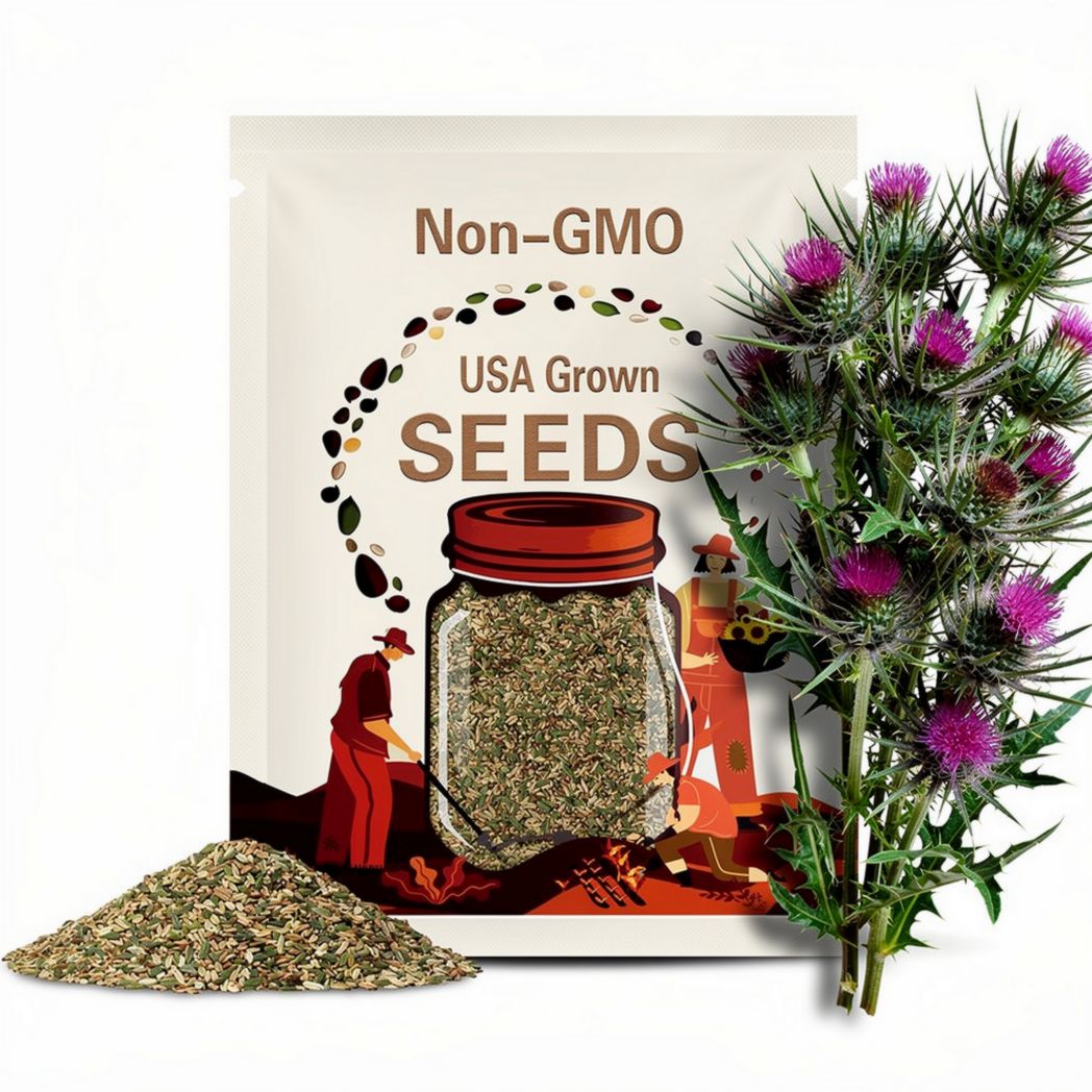 Blessed Thistle Seeds - Organic, Heirloom, Non GMO - Indoors, Outdoors, In Pots, Grow Beds, Soil, Hydroponics & Aquaponics