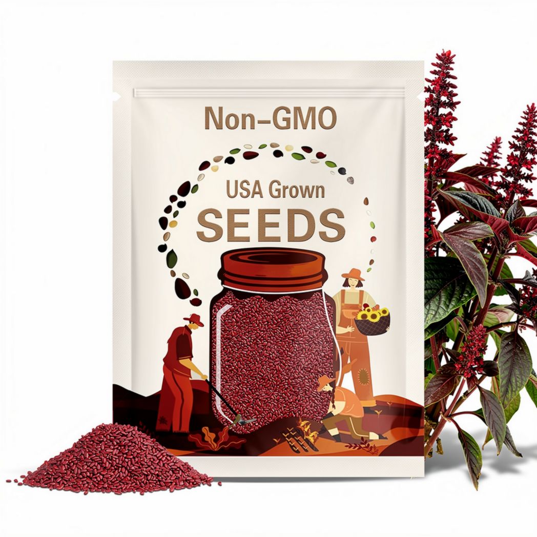 Red Stripe Leaf Amaranth seeds; 紅莧菜; Rau Den; Red Callaloo / Chinese Summer Spinach