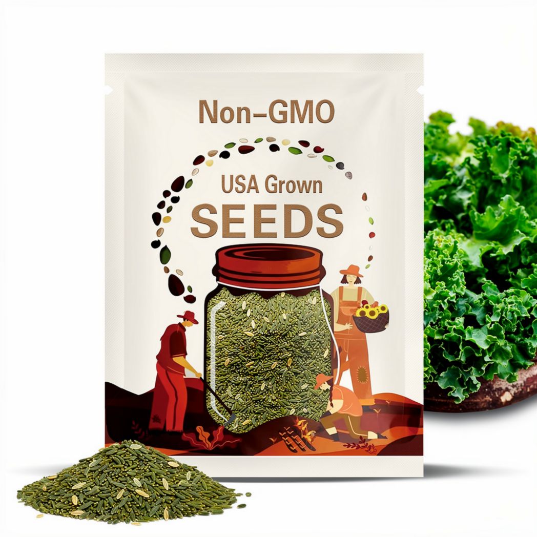 Dwarf Siberian Kale Heirloom Seeds - Cold Hardy, Fresh Salad, Baby Leaf, Cool Season, Open Pollinated, Non-GMO