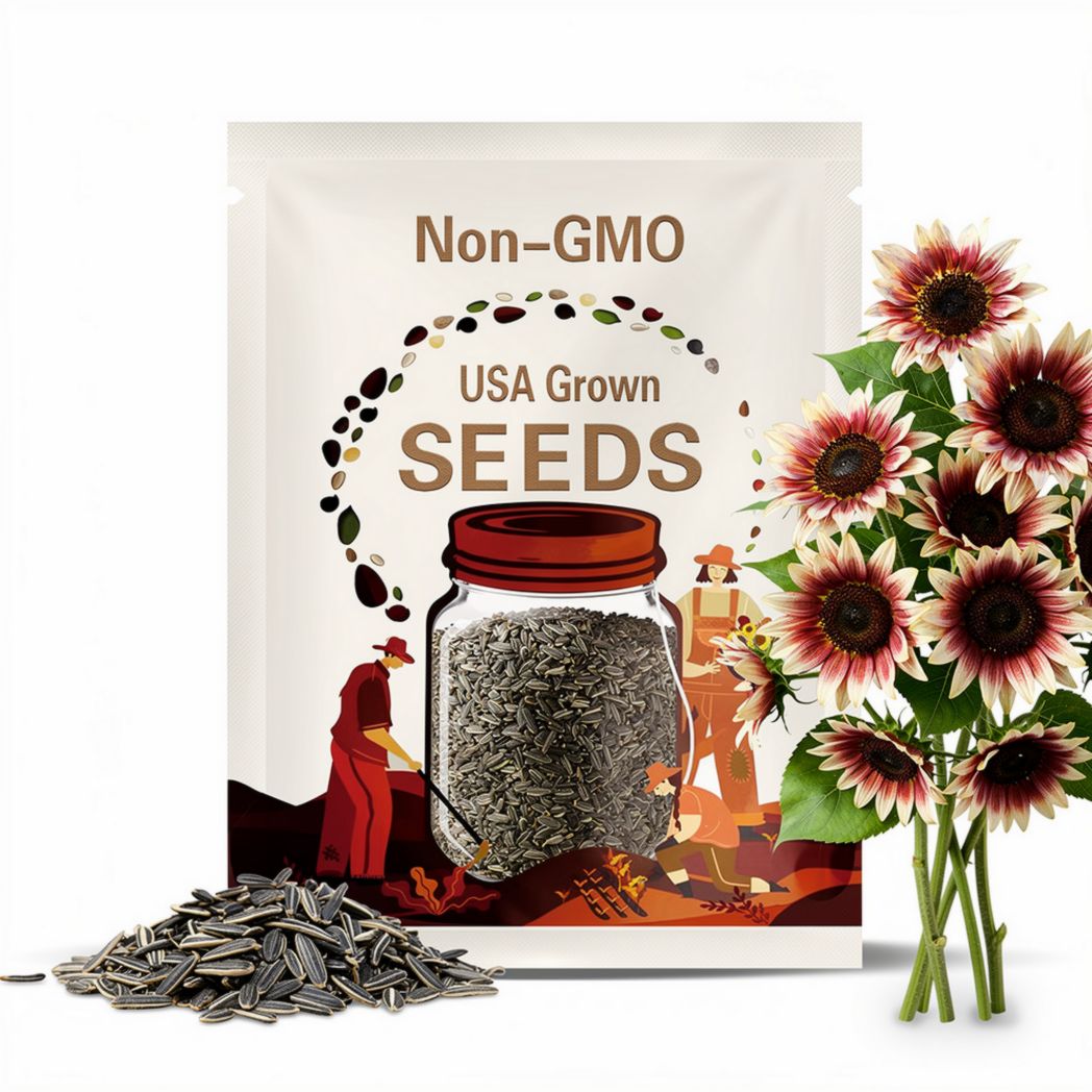 25+ Seeds| Cherry Rose Sunflower Seeds - Annual - Authentic Seeds - Edible - Herb Seeds – Easy To Grow - Planting In Spring #E014