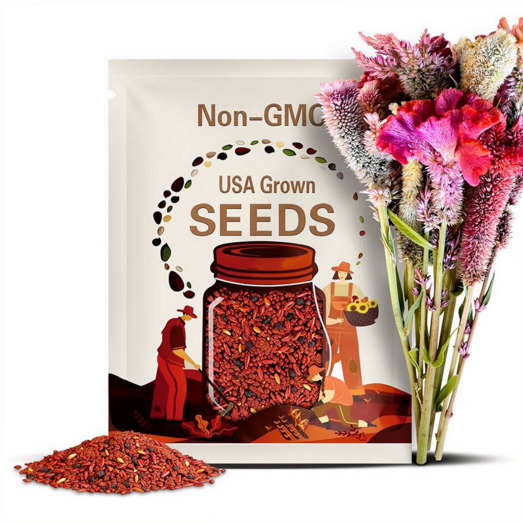 Fruit Punch Celosia Seeds: Summer Cut Flower Garden (50 Seeds)