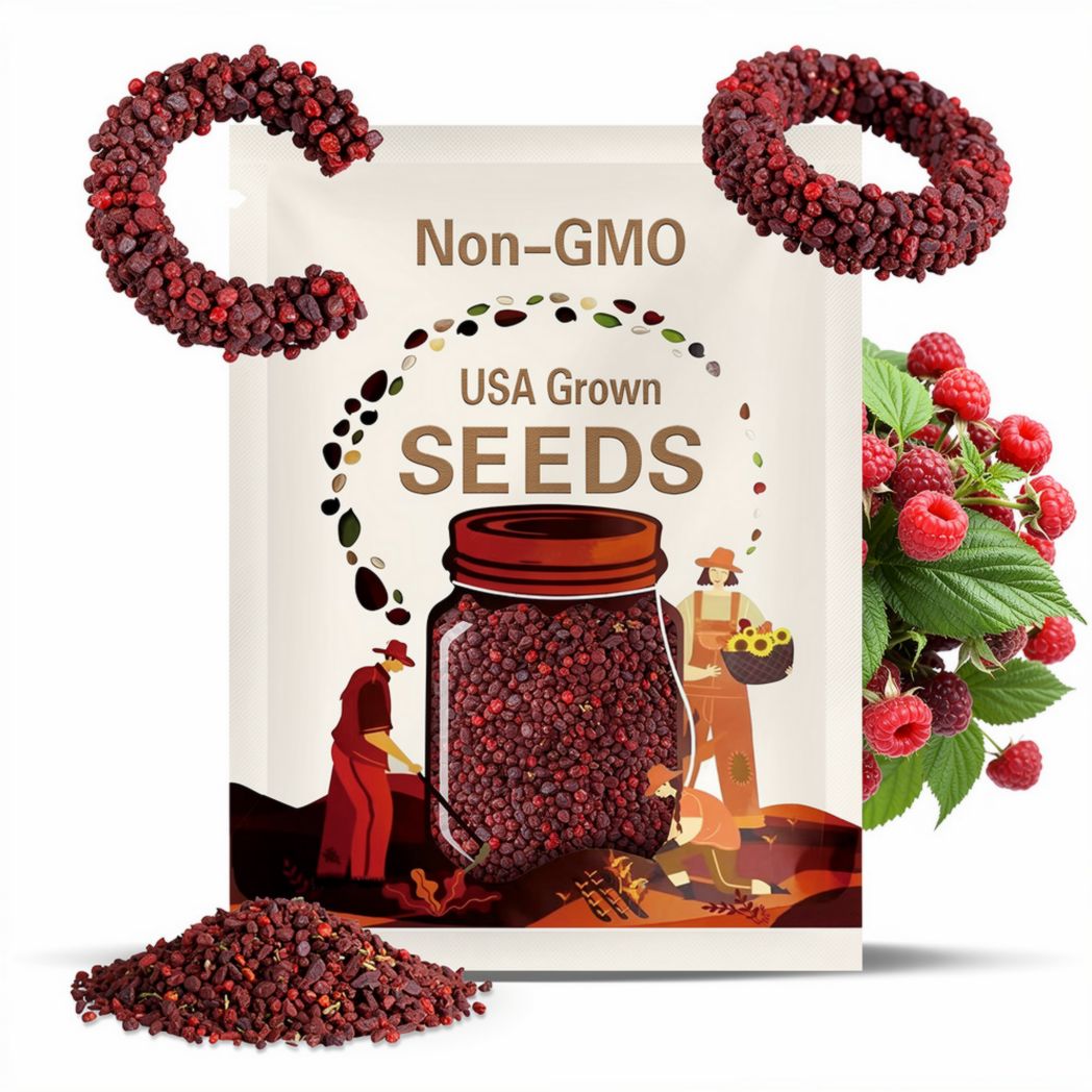 Raspberry Seeds - Organic, Heirloom, Open Pollinated, Non GMO - Grow Indoors, Outdoors, In Pots, Grow Beds, Soil, Hydroponics & Aquaponics
