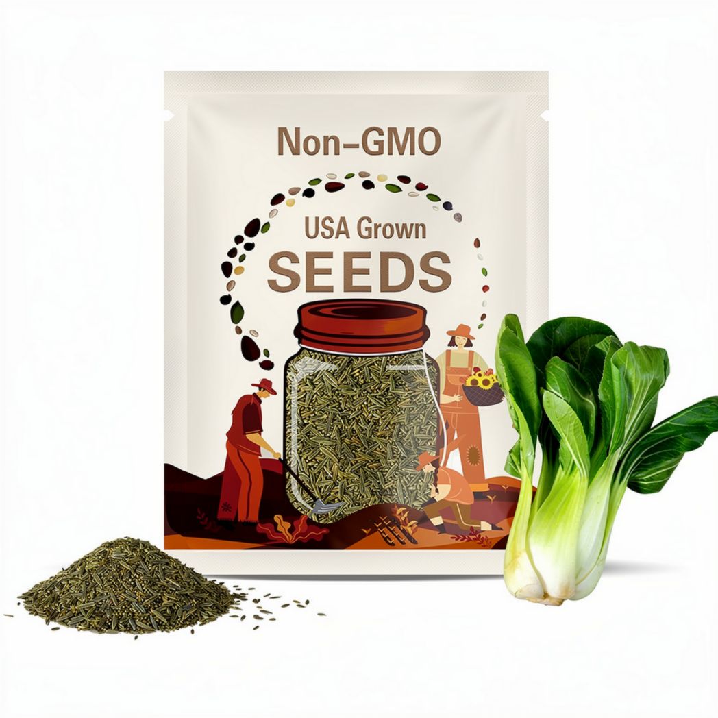 Pak Choi Chinese Cabbage Seeds - Heirloom, Microgreens, Sprouting Seeds, Asian Cuisine, Open Polinated, Non-GMO
