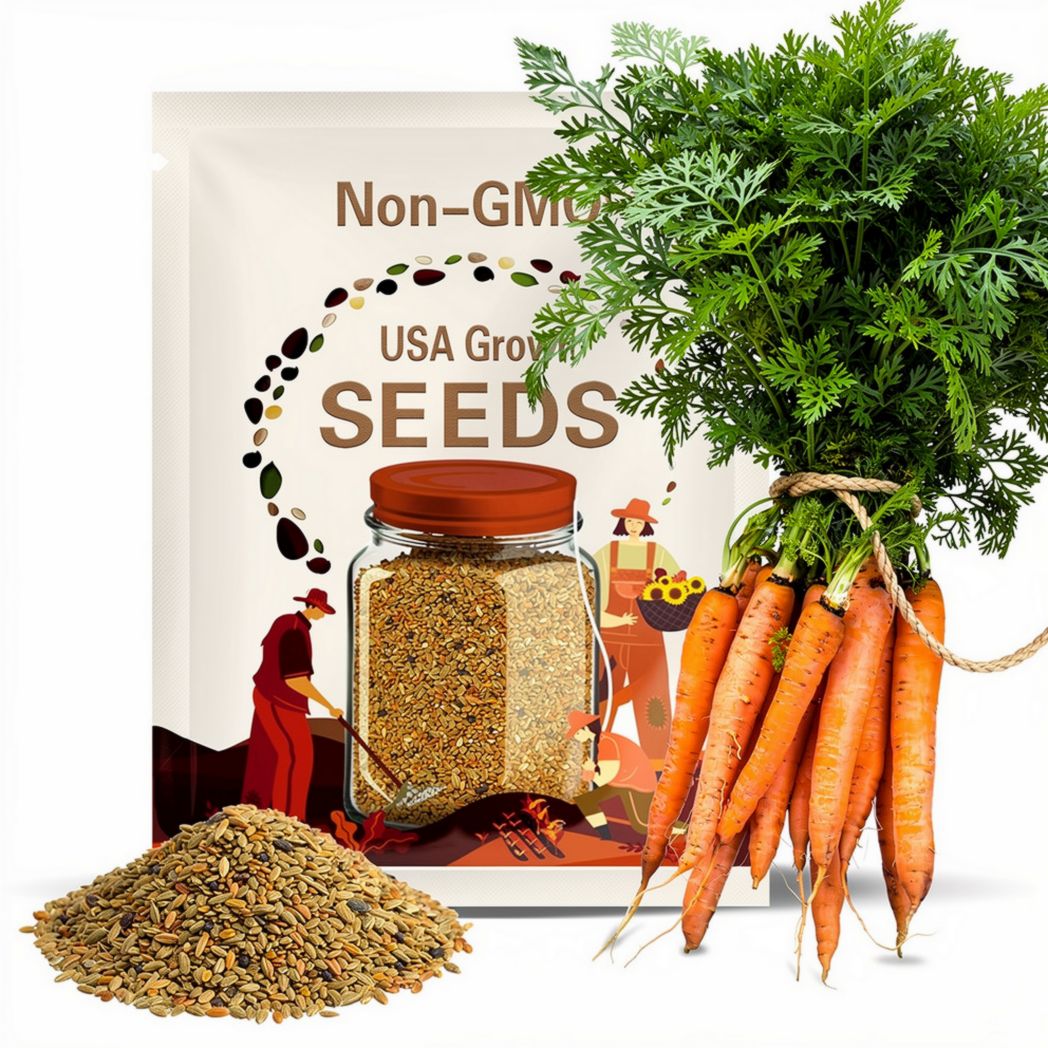 Tendersweet Carrot Heirloom Seeds - Seed Packets, Orange Carrot Seeds, Open Pollinated, Non-GMO