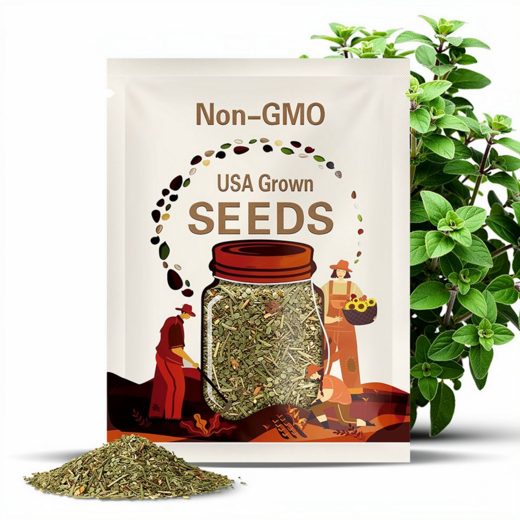 Greek Oregano Herb Heirloom Seeds - Open Pollinated, Non-GMO
