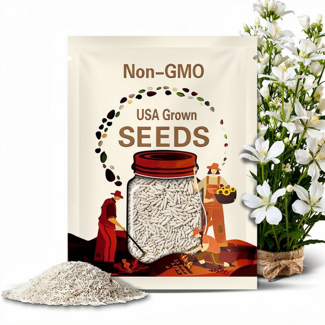 White Texas star Hibiscus seeds 10+ FREE USPS SHIPPING