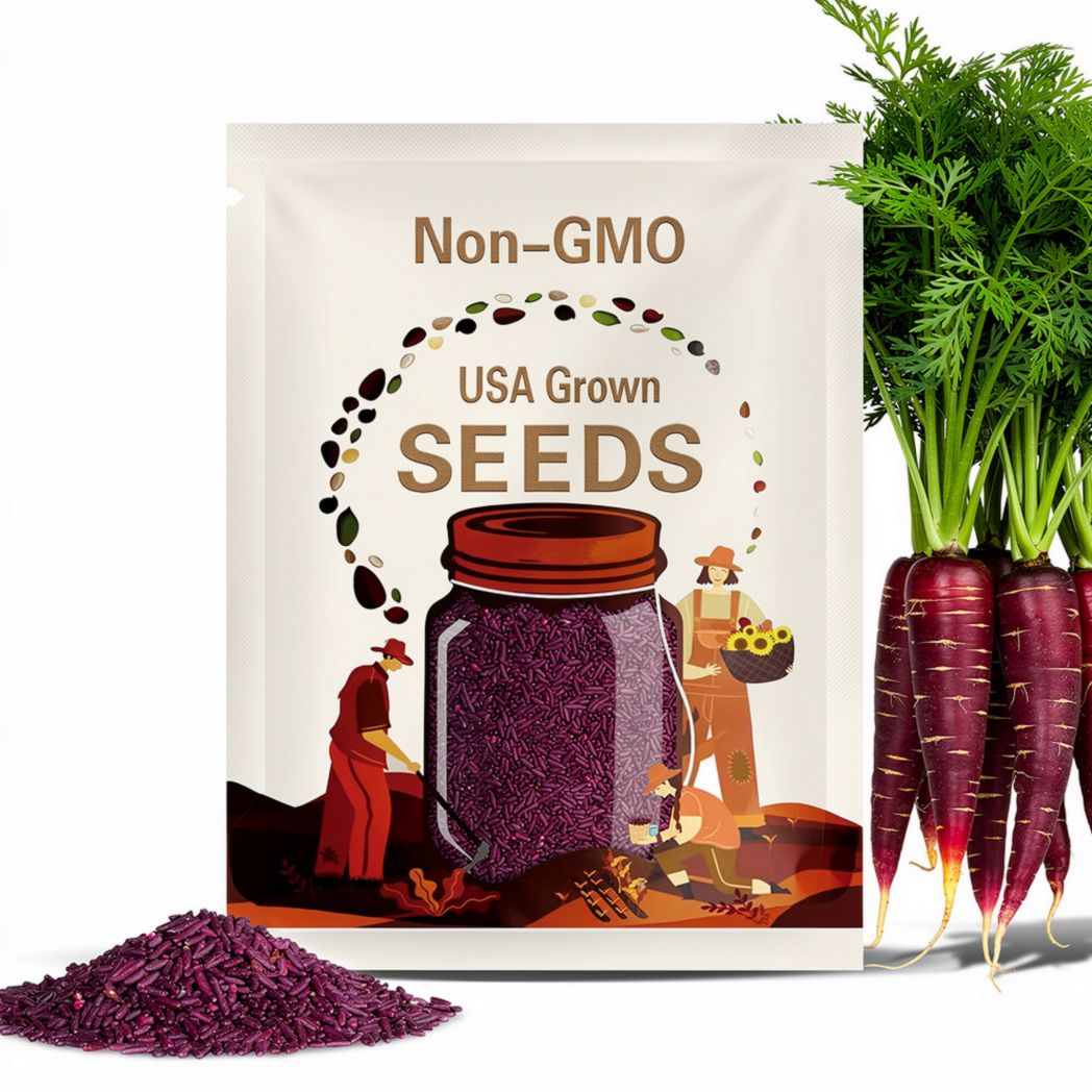 Cosmic Purple Carrot Heirloom Seeds - Danvers Carrot, Purple Carrot Seeds, Juicing Carrot, Beta-Carotene, Anthocyanins, Easy to Grow Non-GMO