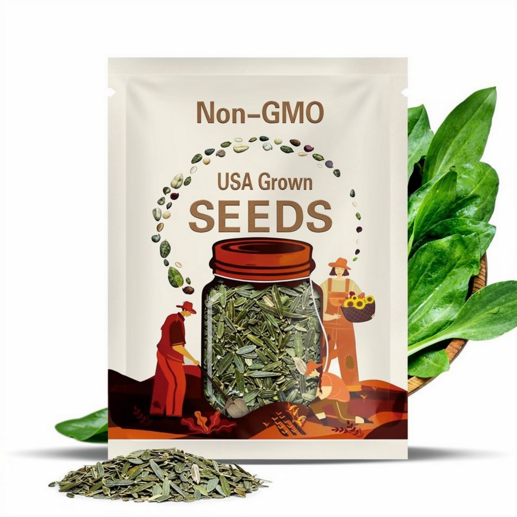Plantain, Common Herb Seeds - Heirloom Seeds, Medicinal Herb Seeds, Culinary Herb Seeds, Open Pollinated, Non-GMO