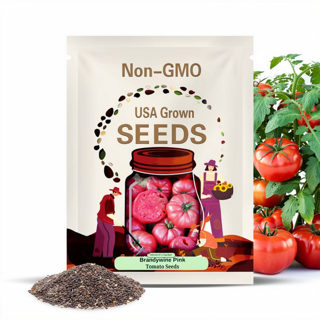 HEIRLOOM Tomato Seeds Pink Brandywine Tomato45 seeds  Non-GMO. Open PollinatedUSA SELLER
