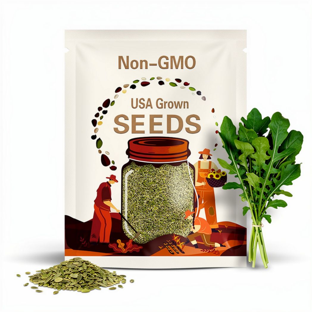 50 Arugula Seeds, Salad Rocket Seeds, Roquette Seeds, Eruca sativa Seeds, Seed The Stars, Organic Arugula Seeds Florida Seeds Heirloom Seeds