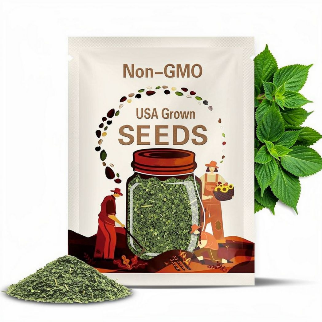Green Shiso Herb Seeds - Heirloom Seeds, Asian Seeds, Perilla Seeds, Umeboshi Plums, Radish Pickles, Culinary Herb, Open Pollinated, Non-GMO
