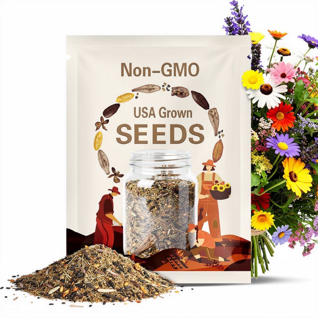 GIFTS to GROW  Rhode Island Wildflower Grow Kit, Small Indoor Outdoor Sustainable Garden Gift Experience, Gift-Ready Flower Seed Planter