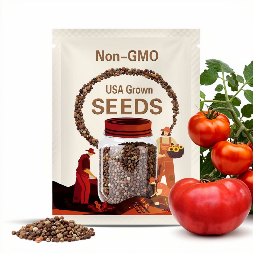 Katja,  Tomato, Early Russian Heirloom Garden Tomato Seeds Open Pollinated Container Gardening Organic Vegetable Seeds Non-GMO Seed Packets