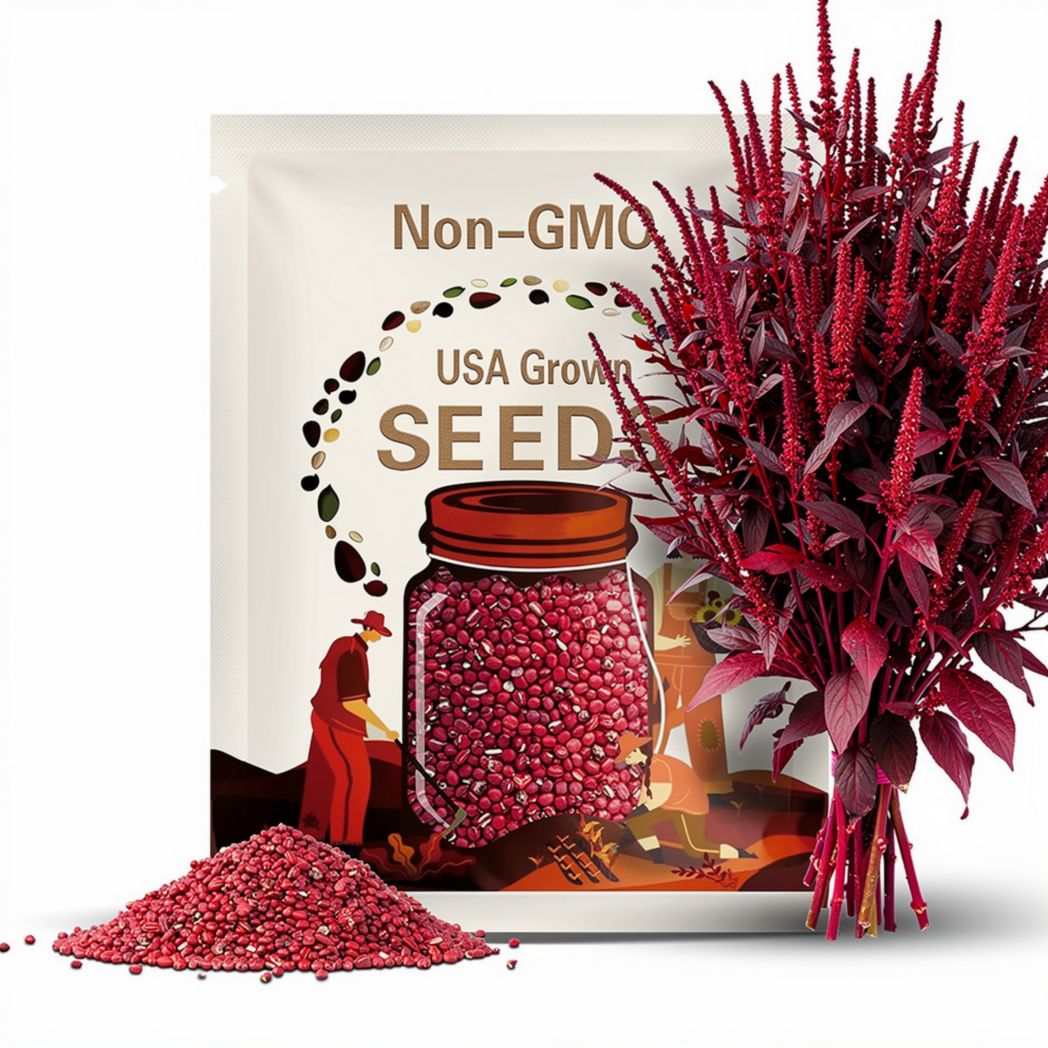 Amaranth, Red Garnet | 250 Seeds | Heirloom | Non-GMO | Amaranthus tricolor