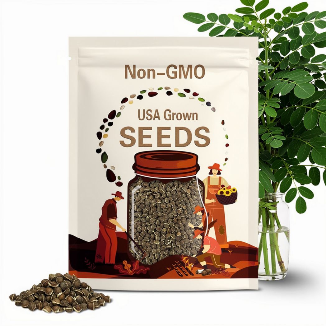 Organic Moringa Oleifera Drumstick Seeds Non-GMO (Chùm Ngây)