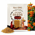 Marigold French Petite Mix Dwarf Flower Seeds - Heirloom Seeds, Flower Mix, Pollinator Friendly, Bee Garden, Non-GMO