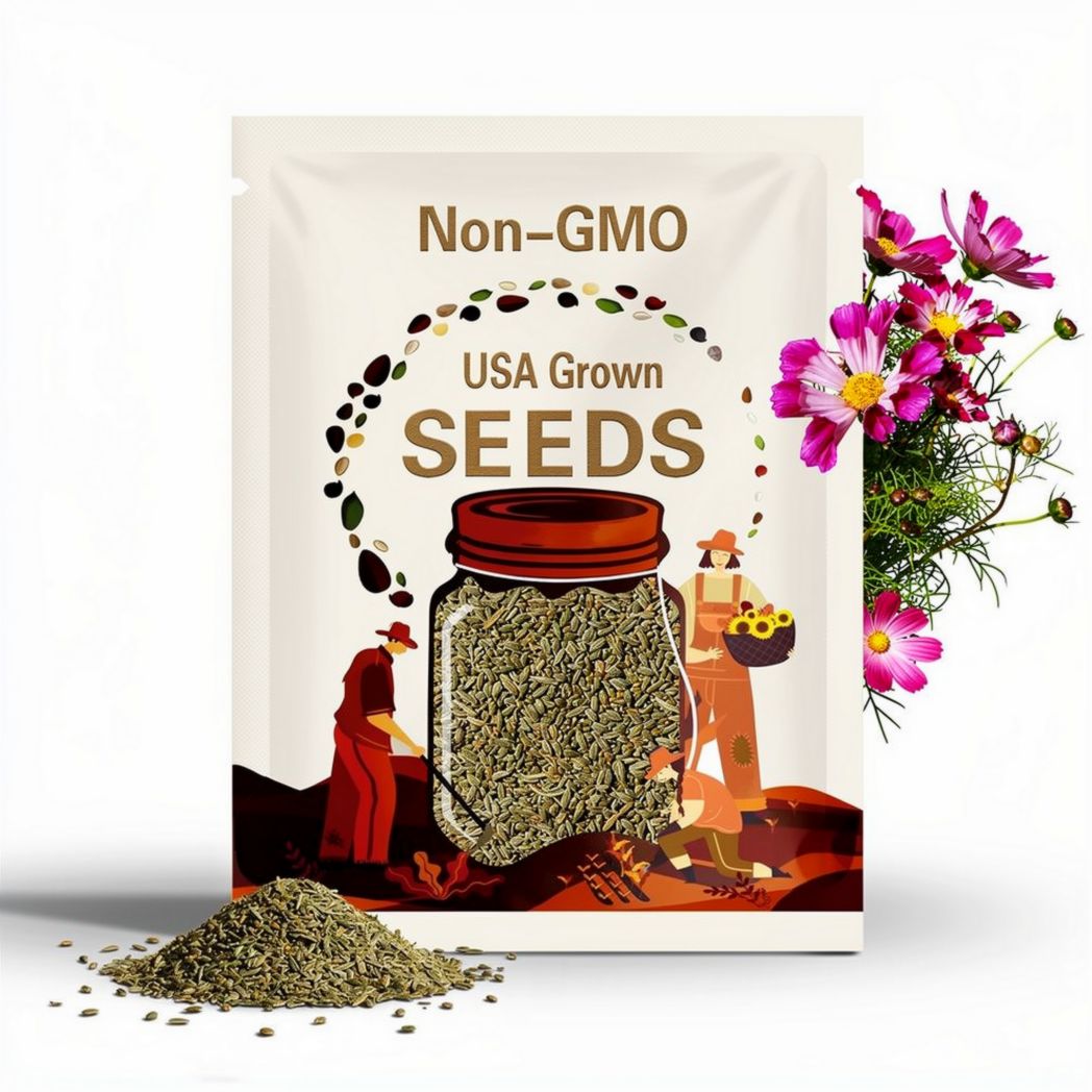 Cosmos, Sea Shells Mix Flower Seeds - Heirloom Seeds, Cut Flowers, Butterfly Garden, Pollinator Friendly, Open Pollinated, Non-GMO