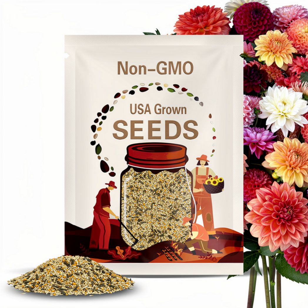 40 Seeds | Cut Collection Dahlia Seeds - Pollinator Friendly- Open Pollinated - Heirloom - Flower Seeds - Mix Seeds to Plant - .#D040